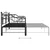 Produktbild 8 för Utdragbar sängram bäddsoffa svart metall 90x200 cm