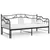 Produktbild 10 för Utdragbar sängram bäddsoffa svart metall 90x200 cm