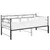 Produktbild 2 för Utdragbar sängram bäddsoffa svart metall 90x200 cm