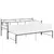 Produktbild 4 för Utdragbar sängram bäddsoffa svart metall 90x200 cm