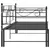 Produktbild 8 för Utdragbar sängram bäddsoffa svart metall 90x200 cm