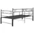 Produktbild 9 för Utdragbar sängram bäddsoffa svart metall 90x200 cm