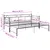 Produktbild 11 för Utdragbar sängram bäddsoffa svart metall 90x200 cm