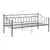 Produktbild 8 för Sängram bäddsoffa svart metall 90x200 cm