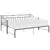 Produktbild 2 för Utdragbar sängram bäddsoffa svart metall 90x200 cm