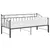 Produktbild 3 för Utdragbar sängram bäddsoffa svart metall 90x200 cm