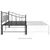 Produktbild 5 för Utdragbar sängram bäddsoffa svart metall 90x200 cm