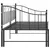 Produktbild 8 för Utdragbar sängram bäddsoffa svart metall 90x200 cm