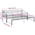 Produktbild 11 för Utdragbar sängram bäddsoffa svart metall 90x200 cm