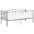 Produktbild 2 för Sängram bäddsoffa svart metall 90x200 cm