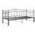 Produktbild 12 för Utdragbar sängram bäddsoffa svart metall 90x200 cm