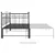Produktbild 5 för Utdragbar sängram bäddsoffa svart metall 90x200 cm