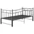 Produktbild 9 för Utdragbar sängram bäddsoffa svart metall 90x200 cm