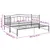 Produktbild 11 för Utdragbar sängram bäddsoffa svart metall 90x200 cm