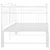 Produktbild 8 för Utdragbar sängram bäddsoffa vit metall 90x200 cm