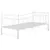 Produktbild 9 för Utdragbar sängram bäddsoffa vit metall 90x200 cm