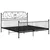 Produktbild 2 för Sängram svart metall 200x200 cm