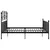 Produktbild 4 för Sängram svart metall 200x200 cm