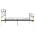 Produktbild 5 för Sängram svart metall 200x200 cm