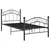 Produktbild 2 för Sängram svart metall 90x200 cm