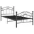 Produktbild 2 för Sängram svart metall 100x200 cm