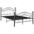 Produktbild 2 för Sängram svart metall 120x200 cm