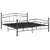 Produktbild 2 för Sängram svart metall 200x200 cm