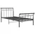 Produktbild 2 för Sängram svart metall 100x200 cm