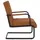 Fribärande stol matt brun konstläder