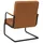 Fribärande stol matt brun konstläder