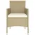 Produktbild 5 för Matgrupp för trädgården 5 delar konstrotting beige