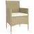 Produktbild 4 för Matgrupp för trädgården 9 delar konstrotting beige