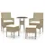Produktbild 2 för Loungegrupp för trädgården 5 delar konstrotting beige