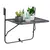 Produktbild 3 för Balkongbord svart 60x40 cm stål