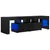 Produktbild 2 för Tv-bänk med LED-belysning svart högglans 140x36,5x40 cm