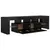 Produktbild 10 för Tv-bänk med LED-belysning svart högglans 140x36,5x40 cm