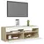 Produktbild 6 för TV-bänk med LED-belysning vit och sonoma-ek 120x35x40 cm