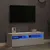 Produktbild 4 för TV-bänk med LED-belysning 2 delar vit 60x35x40 cm