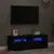 Produktbild 4 för TV-bänk med LED-belysning 2 delar svart 60x35x40 cm