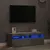 Produktbild 4 för TV-bänk med LED-belysning 2 delar betonggrå 60x35x40 cm