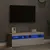 Produktbild 4 för TV-bänk med LED-belysning 2 st vit och sonoma-ek 60x35x40 cm