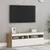 Produktbild 5 för TV-bänk med LED-belysning 2 st vit och sonoma-ek 60x35x40 cm