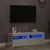 Produktbild 4 för TV-bänk med LED-belysning 2 st vit högglans 60x35x40 cm