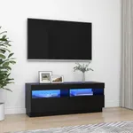 TV-bänk med LED-belysning svart 100x35x40 cm