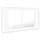 Spegelskåp med LED vit 90x12x45 cm akryl