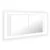 Produktbild 2 för Spegelskåp för badrum LED vit högglans 100x12x45 cm akryl