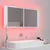 Produktbild 9 för Spegelskåp för badrum LED vit högglans 100x12x45 cm akryl