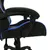Produktbild 8 för Gamingstol med RGB LED-lampor blå och svart konstläder