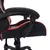 Produktbild 8 för Gamingstol med RGB LED-lampor röd och svart konstläder
