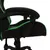 Produktbild 8 för Gamingstol med RGB LED-lampor grön och svart konstläder